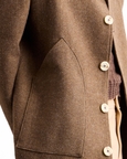High-Neck Tweed Jacket