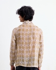 Argyle Beaded Silk Shirt