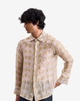 Argyle Beaded Silk Shirt