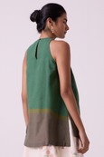 Margo Green Colourblocked Handwoven Top