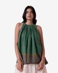 Margo Green Colourblocked Handwoven Top
