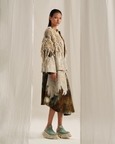 Brown Wash EMB. Kimono Jacket
