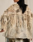 Brown Wash EMB. Kimono Jacket