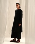 Coal Black Pin Tuck Kurta Co-ord