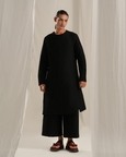 Coal Black Pin Tuck Kurta Co-ord