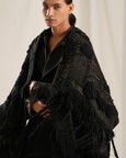 Jade Black Emb. Shawl