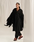 Jade Black Emb. Shawl