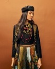 Inlay Hand Emb. Long Gilet Jacket