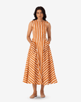 Valentino Striped Midi Dress
