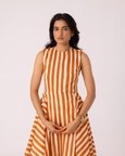 Valentino Striped Midi Dress