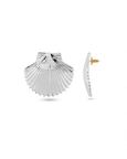 Shell Top Earrings (Silver)