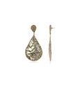 Beaten Teardrop Earrings (Gold)