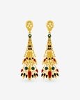 Red Skull Nefertiti Earrings