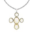 Gold & Silver Polki Church Necklace