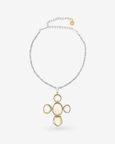 Gold & Silver Polki Church Necklace