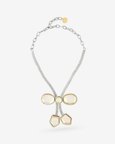 Gold & Silver Polki Bow Necklace