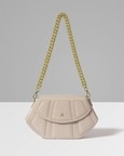 Lusso Structured Bag – With Crossbody Strap & Gold Braided Shoulder Chain