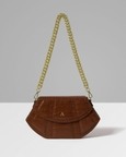Lusso Structured Bag – With Crossbody Strap & Gold Braided Shoulder Chain