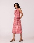 Waltz Checkered Handwoven Dress