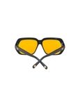 Rectangular Acetate Dark Night Black Sunglasses