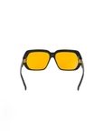 Rectangular Acetate Dark Night Black Sunglasses