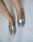 Silver Handwoven Loafers