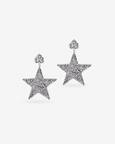 Beaten Star Earrings (Silver)