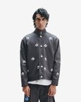 Pebble Co-linen Embroidered Men’s Stand Collar Jacket