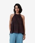 Maroon Iris Halter Top