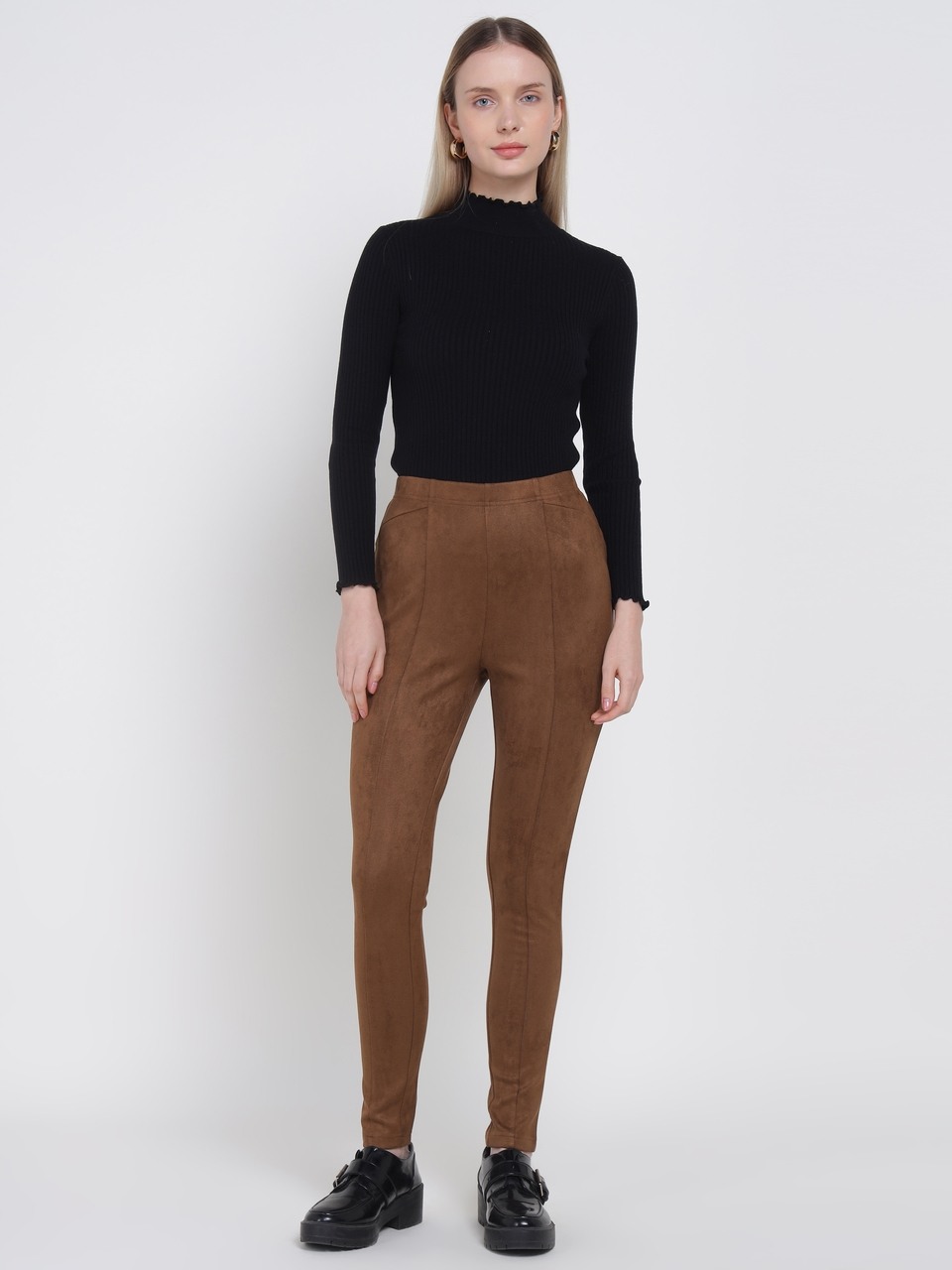 Brown Suede Legging