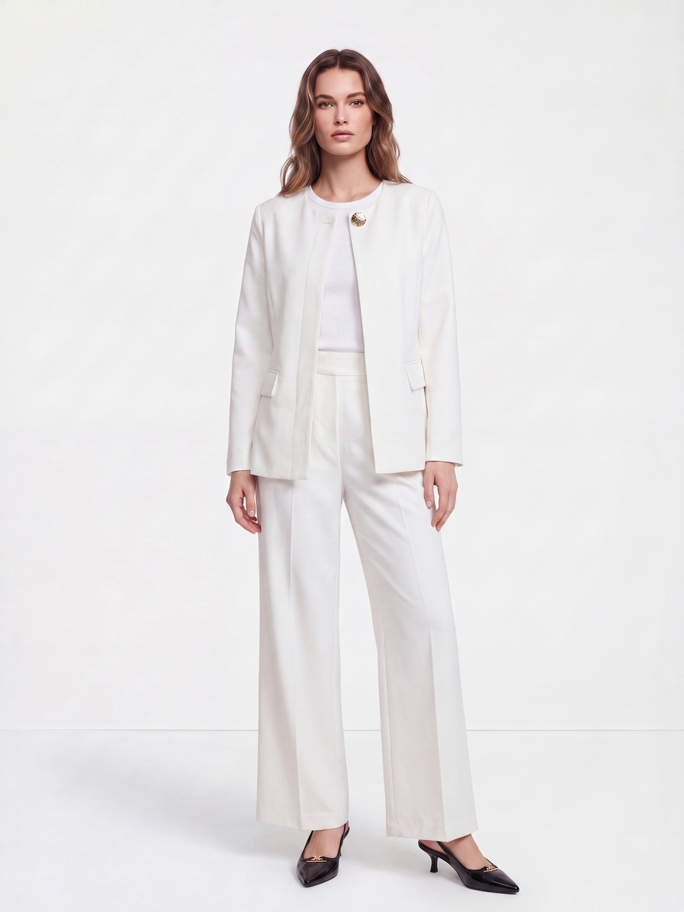 Hana White Trouser