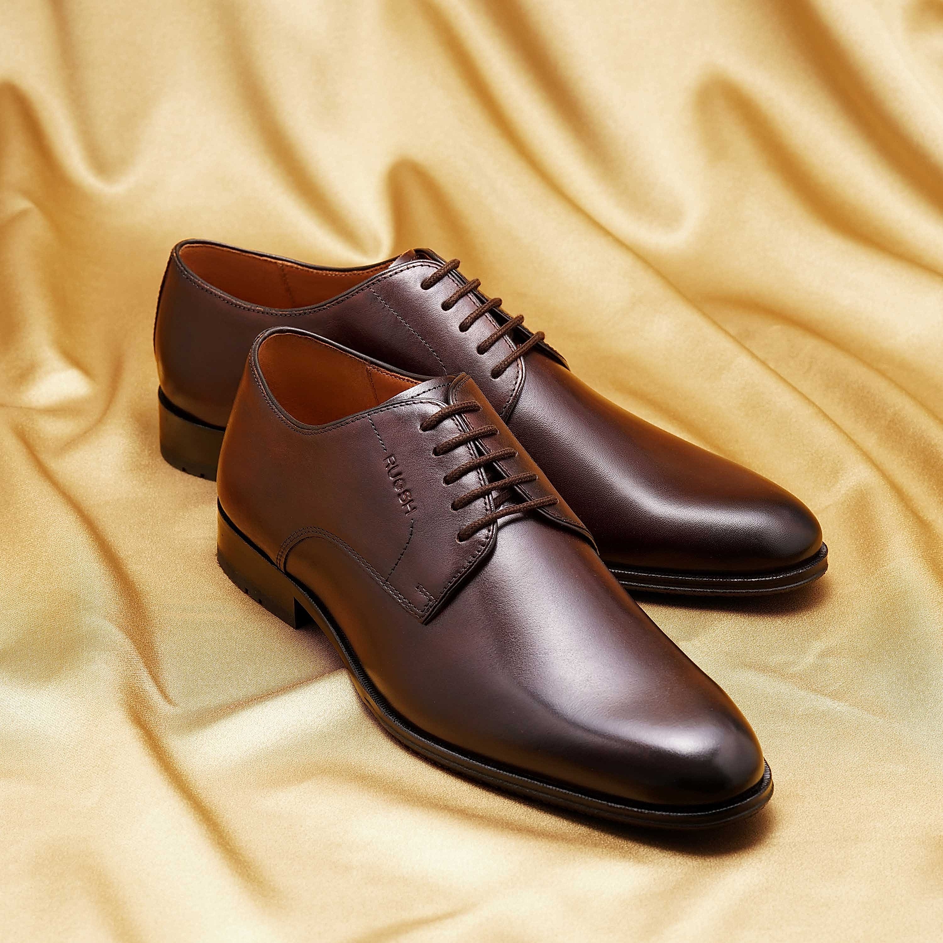 靴 Archive Pointed Toe Leather Derby Shoes The Zack Brown Men Formal Plain Toe Derby Ruosh | RUOSH