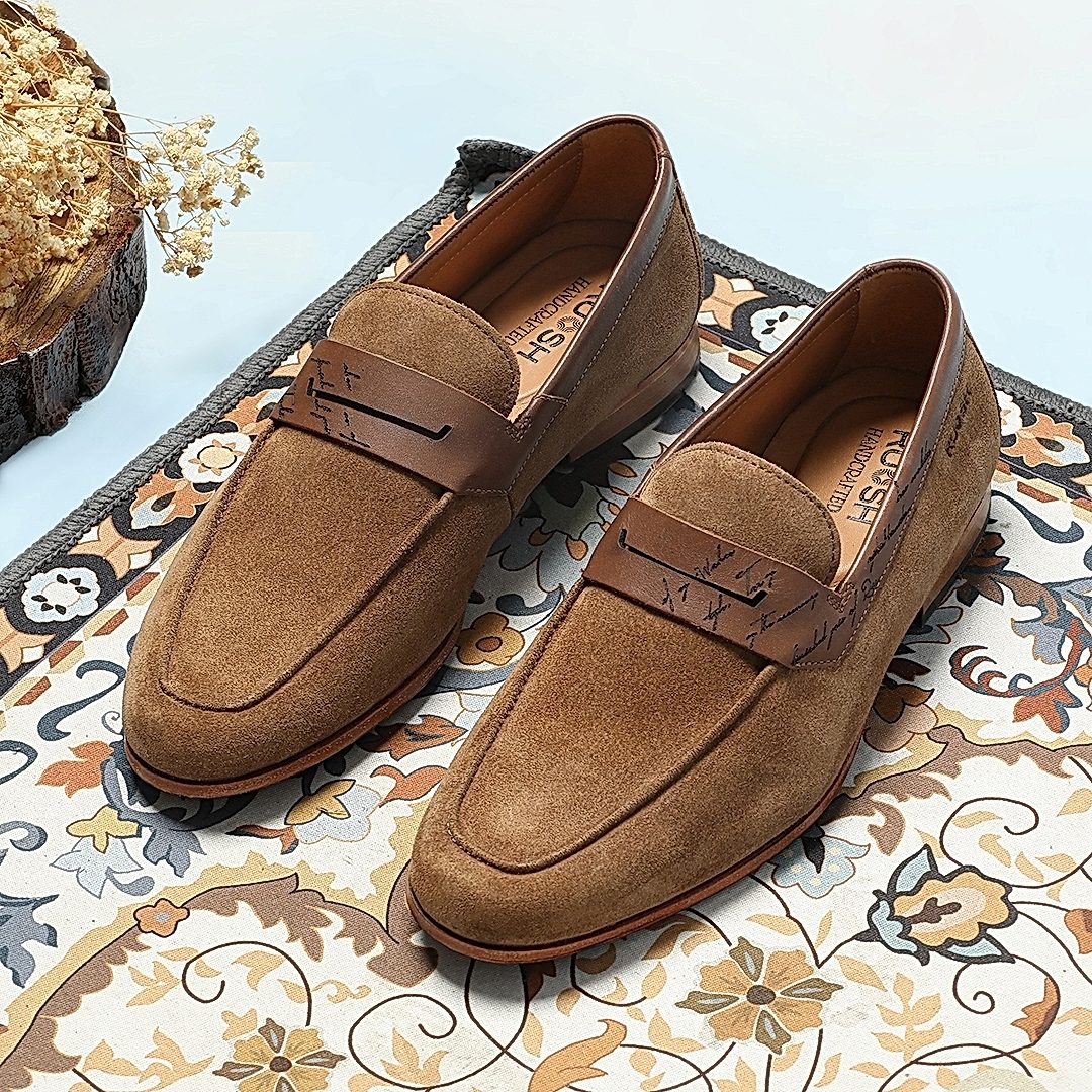 The Koko Tan Men Occasion Suede Slip-On Ruosh | RUOSH display picture 2
