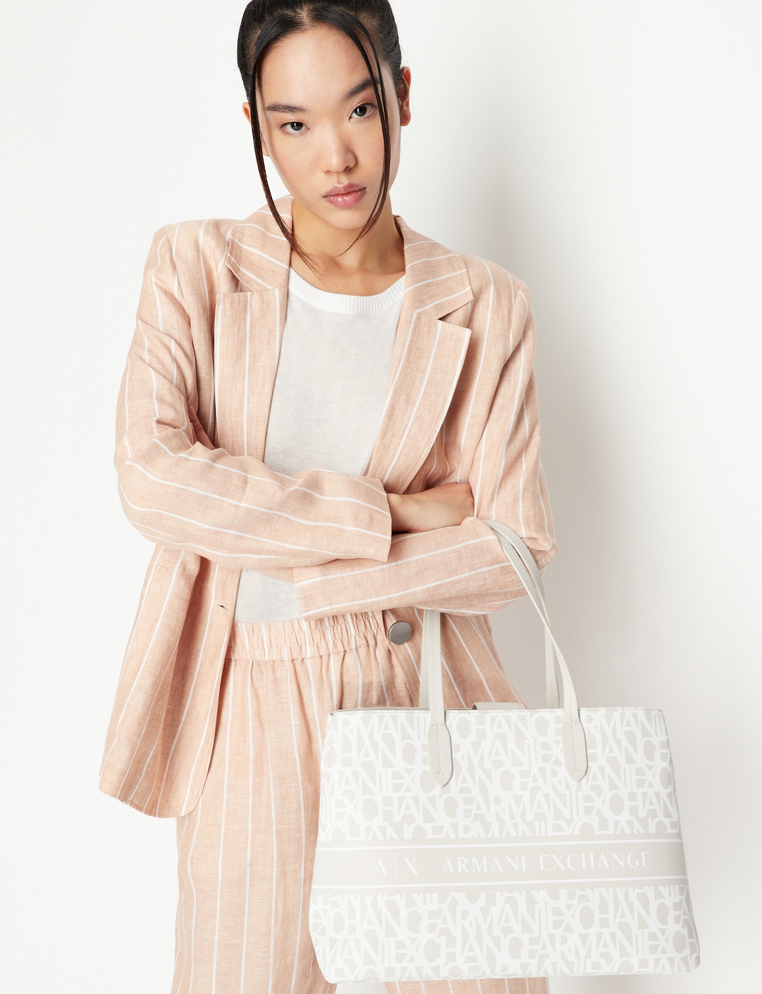 armani exchange tote bag with shoulder strap