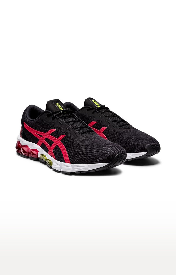 Asics | Men's Black and Red Mesh Running Shoes