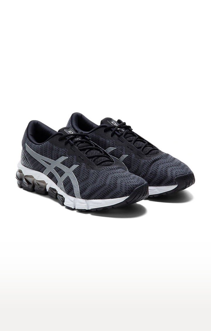 Asics | Men's Black and Grey Synthetic Running Shoes