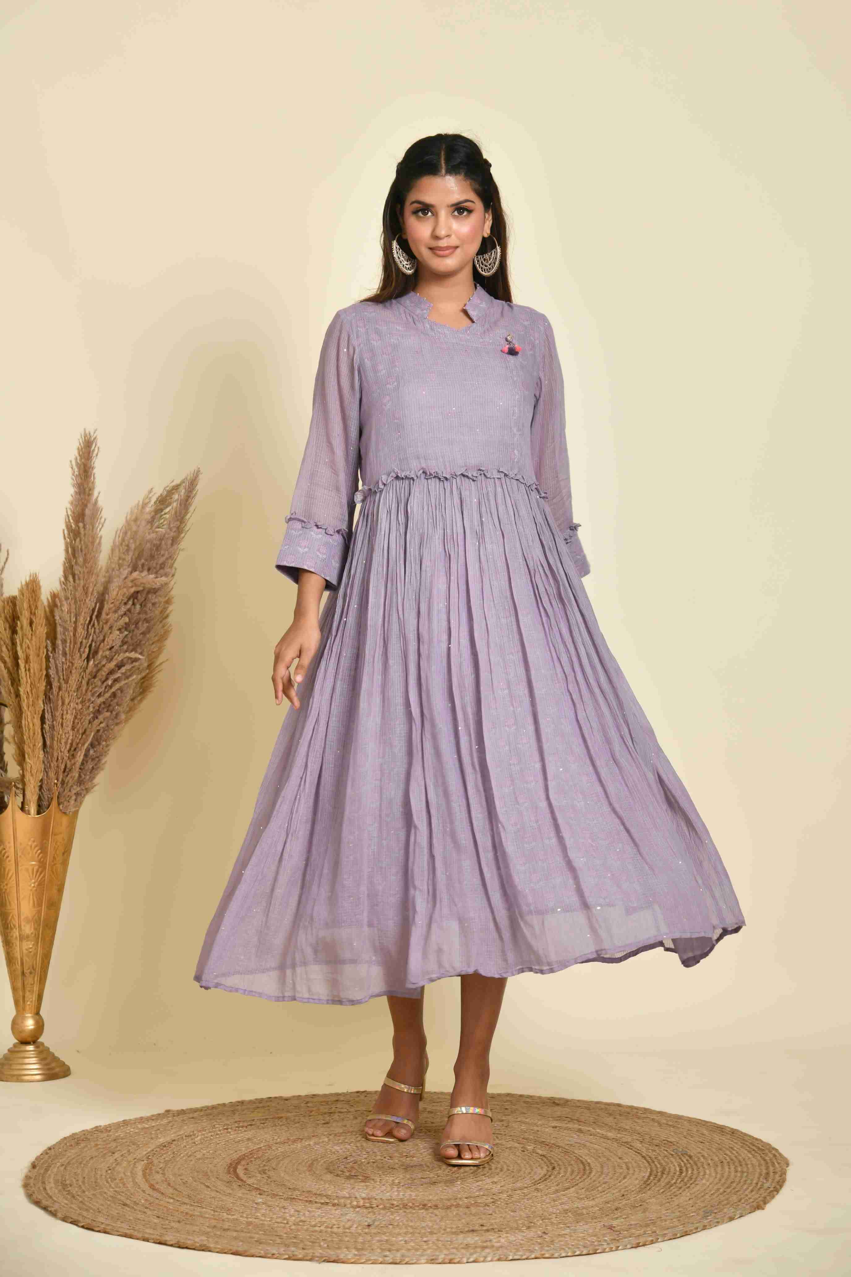 Kota Doriya Angrakha Style Kurti With Sharara