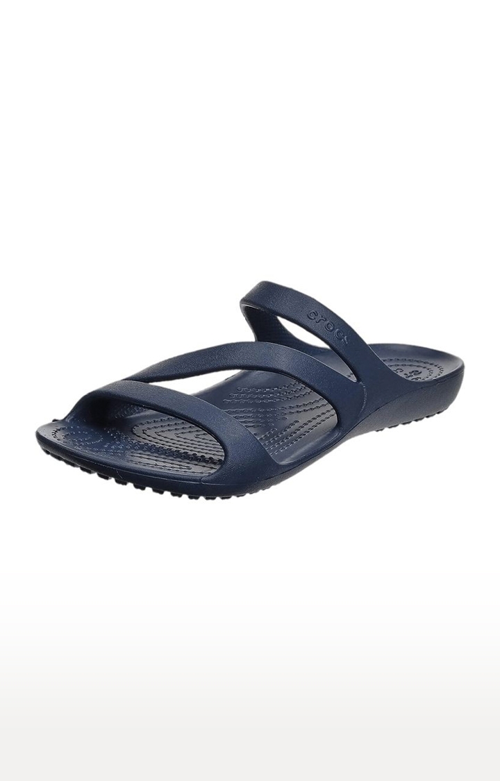 Crocs | Women's Blue Solid Flat Slip-ons