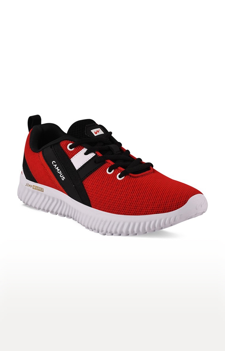 Boys Mantra Red Mesh Running Shoes