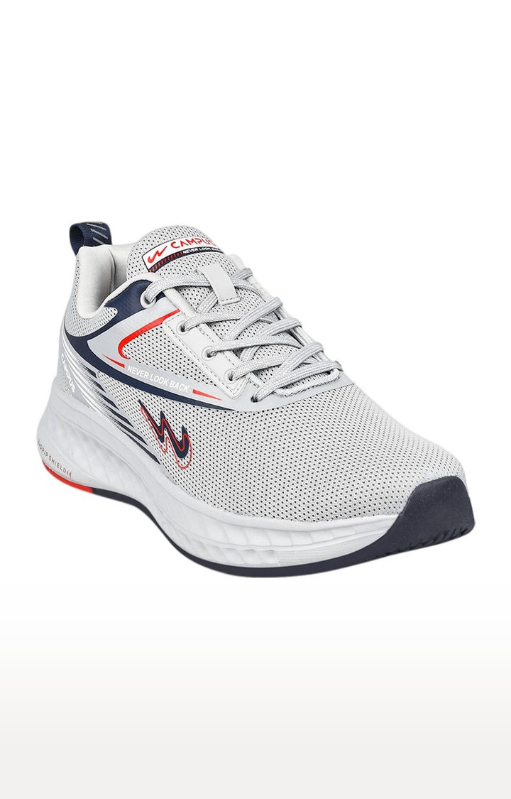 Campus Shoes | Men's CAMP-DELIGHT Grey Mesh Running Shoes