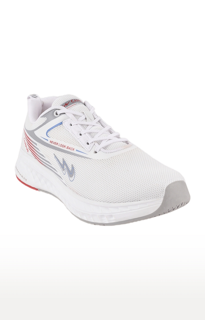 Campus Shoes | Men's CAMP-DELIGHT White Mesh Running Shoes