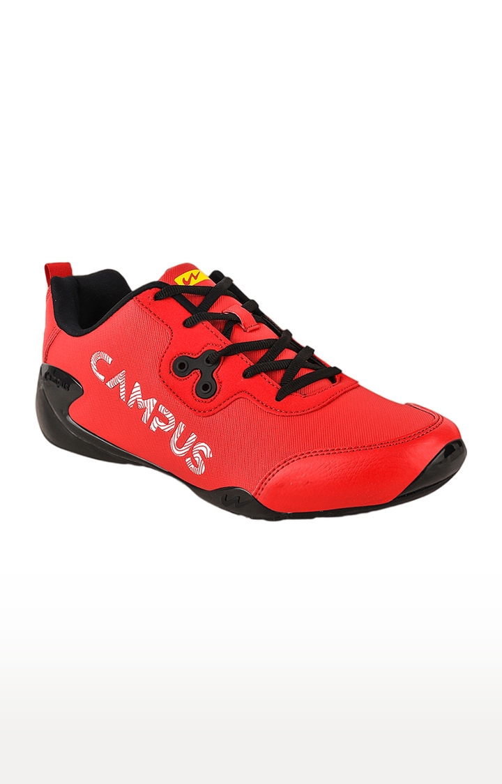 Campus Shoes | Men's Camp Red PU Running Shoes