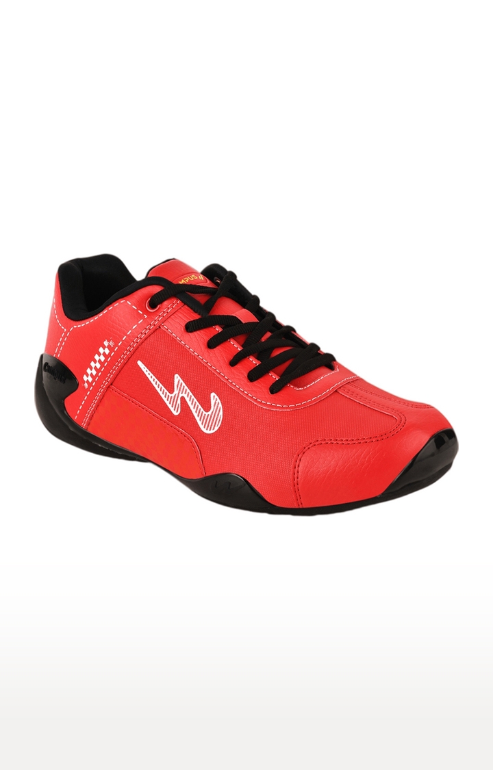 Campus Shoes | Men's Camp Red PU Running Shoes