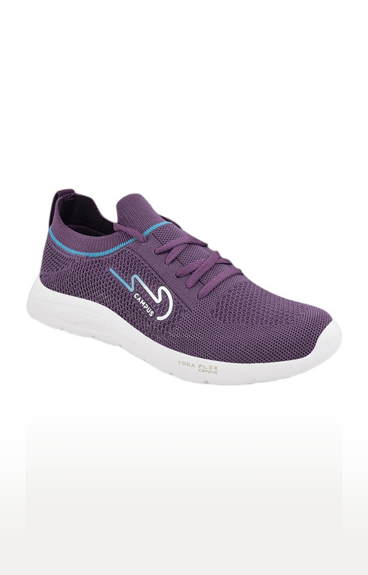 Campus Shoes | Women's Purple Purple Mesh Indoor Sports Shoes