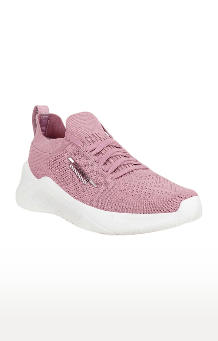 Women's Floss Pink Mesh Running Shoes