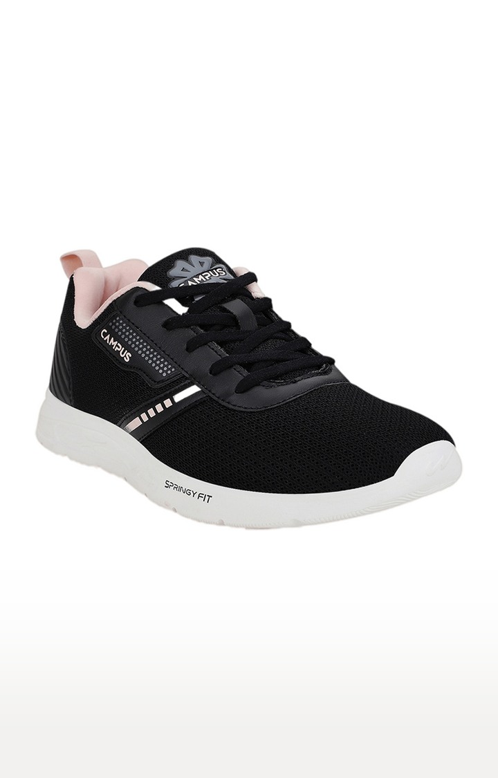 Women's DOLPHIN Black Mesh Running Shoes