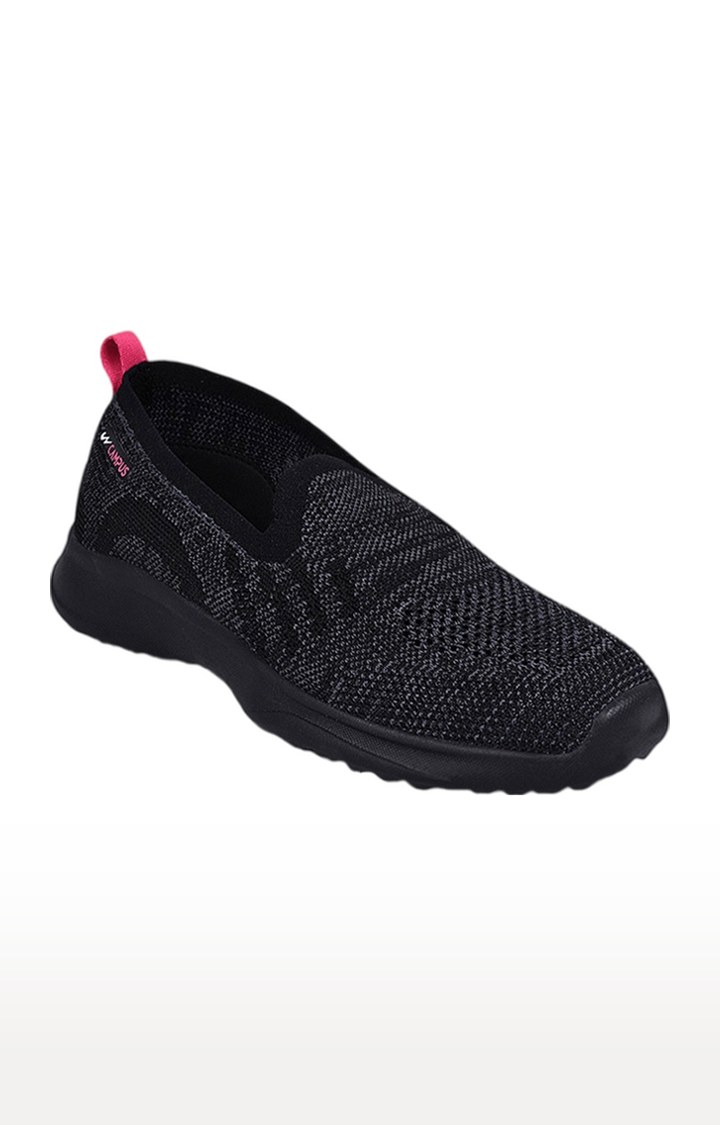 Campus Shoes | Men's Black Synthetic Casual Slip-ons
