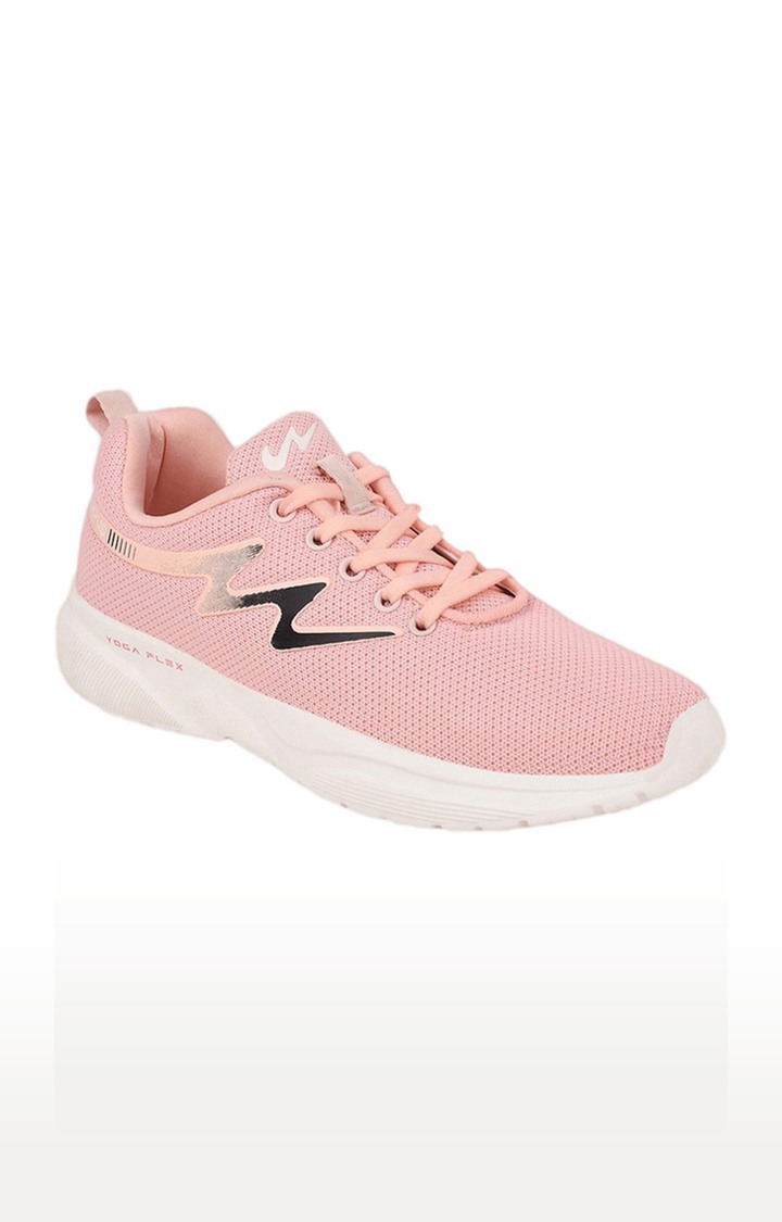 Campus Shoes | Women's Camp-Trappy Pink Mesh Indoor Sports Shoes