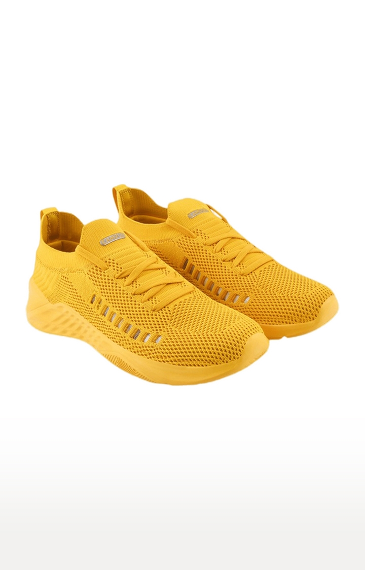 Women's Yellow Mesh Running Shoes