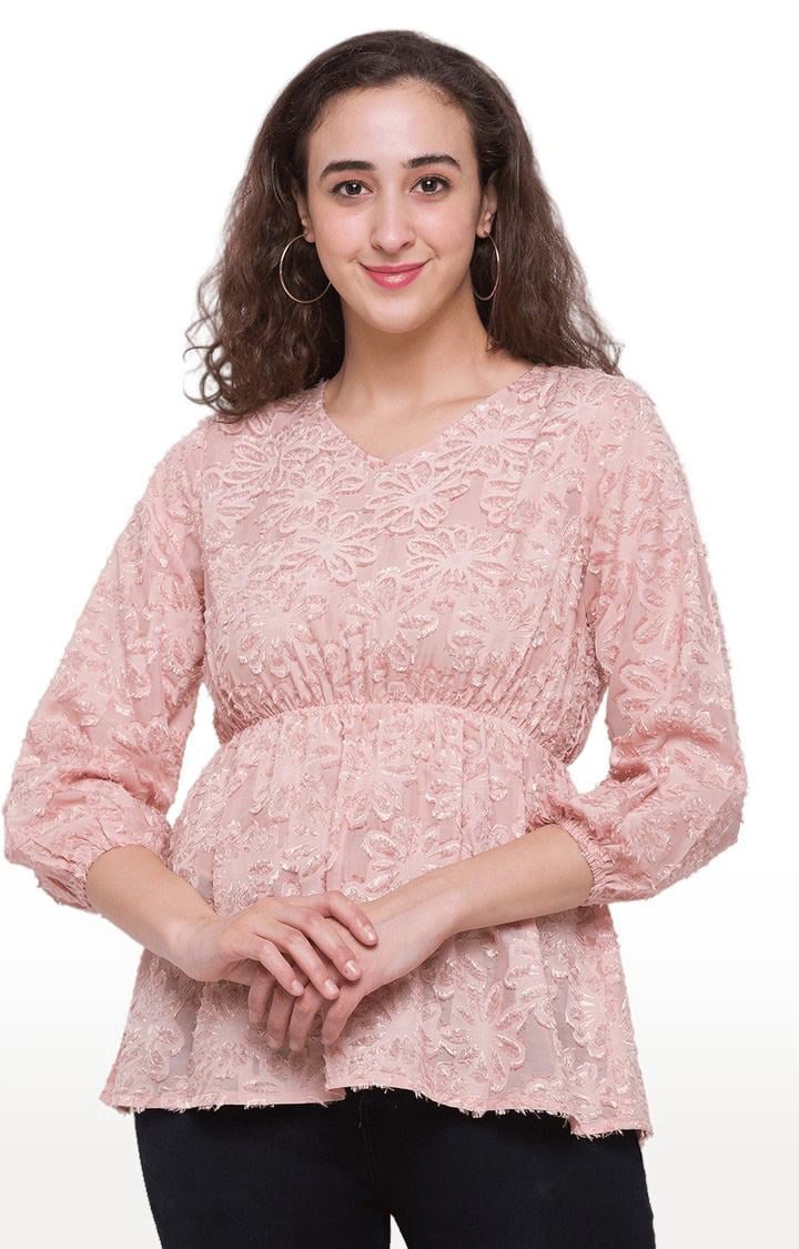 Globus Pink Self Design Top